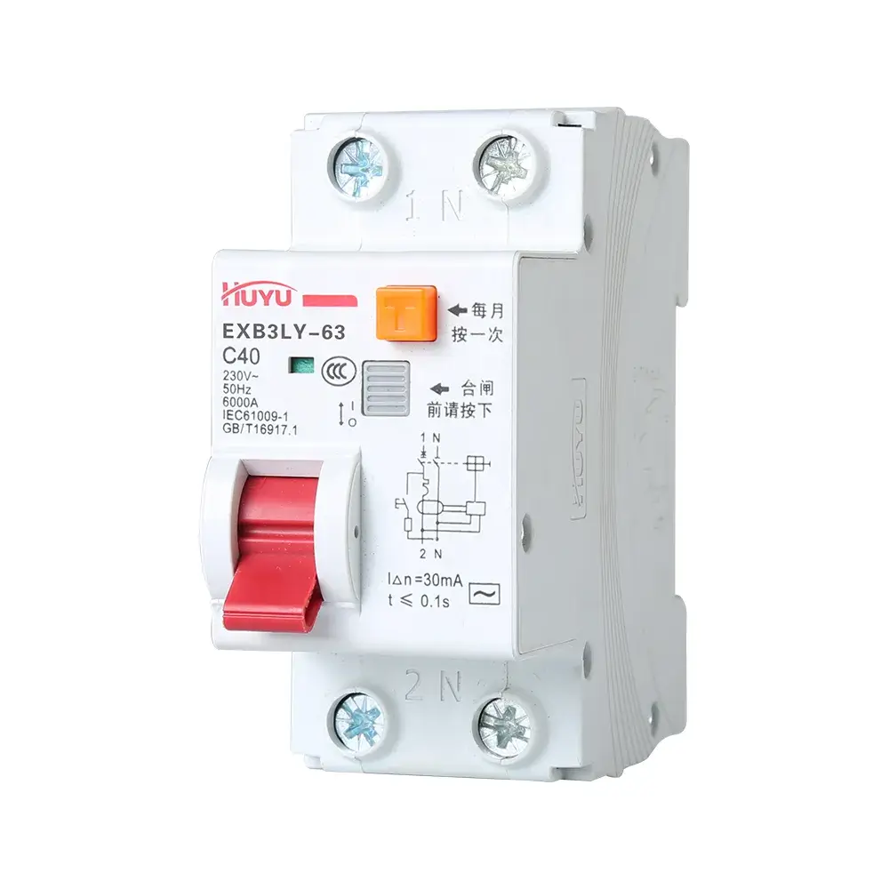 EXB3LY-63 RCBO - 63A 30mA 50mA,1P+N,Type AC B/C/D
